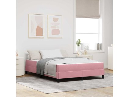 Postel s boxspringem s matrací Růžová 160 x 200 cm textil 3398706