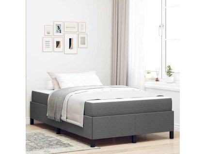 Postel s boxspringem Tmavě šedá 120 x 190 cm textil 3398844