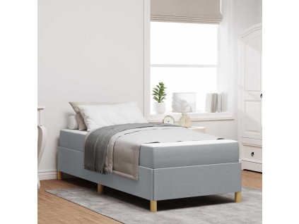 Rám postele s matrací Světle šedá 90 x 190 cm textil 3398899