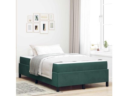 Rám postele s matrací Tmavě zelená 120 x 200 cm textil 3399057