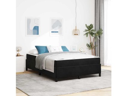 Rám postele s matrací Černá 160 x 200 cm textil 3399074