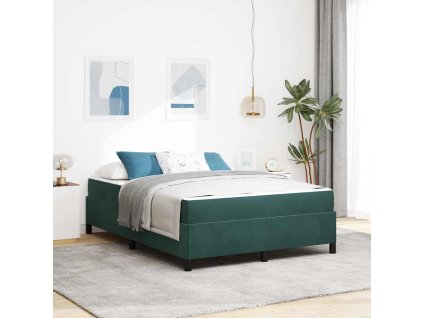 Rám postele s matrací Tmavě zelená 160 x 200 cm textil 3399075