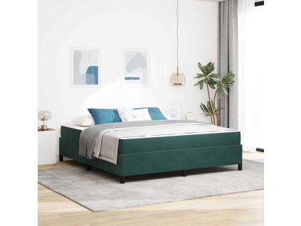 Rám postele s matrací Tmavě zelená 180 x 200 cm textil 3399081