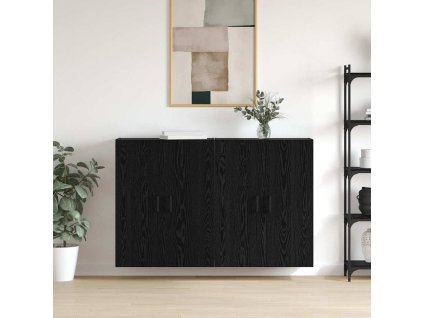 Nástěnná skříň Nástěnný 2 pcs Černý dub 69,5 x 34 x 90 cm 3394508