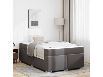 Rám postele s matrací Šedá 120 x 190 cm textil 3399232