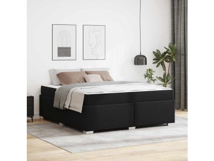 Rám postele s matrací Černá 180 x 200 cm textil 3399246