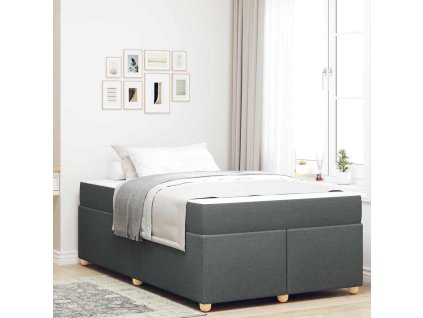 Rám postele s matrací Tmavě šedá 120 x 190 cm textil 3399343
