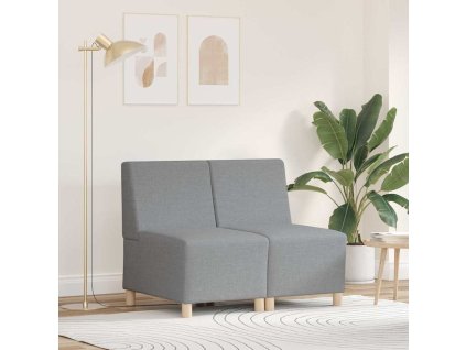 Modulová sedačka bez opěradel 2 pcs Světle šedá 55 x 74 x 82 cm 3399748
