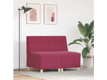 Modulová sedačka bez opěradel 2 pcs Víno Červené 3399764