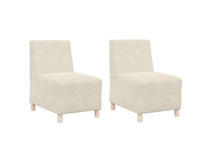 Modulová sedačka bez opěradel 2 pcs Krémová 55 x 74 x 82 cm 3399767
