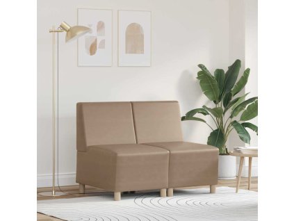 Modulová sedačka bez opěradel 2 pcs Cappuccino 55 x 74 x 82 cm 3399773