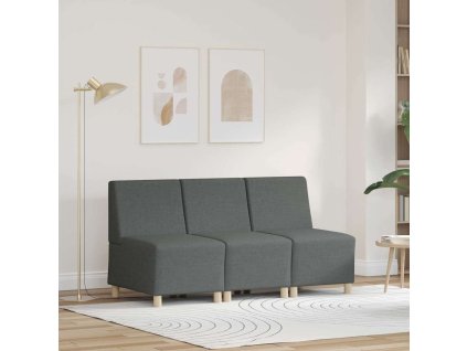 Modulová sedačka bez opěradel 3 pcs Tmavě šedá 55 x 74 x 82 cm 3399793