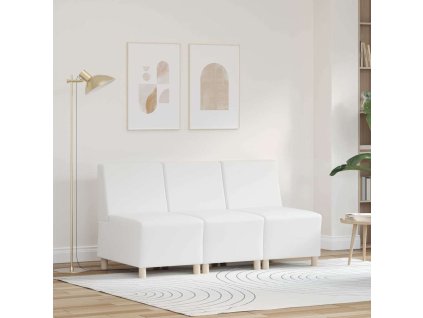 Modulová sedačka bez opěradel 3 pcs Bílá 55 x 74 x 82 cm 3399819