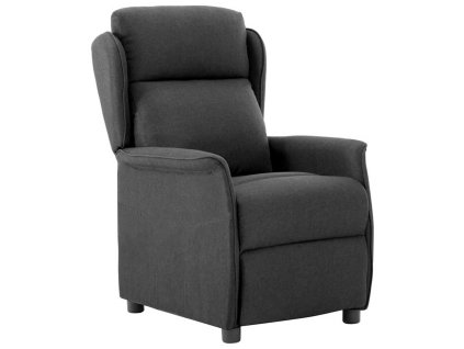 Polohovací křeslo Tmavě šedá 67,5 x 93,5 x 101,5 cm textil 340153