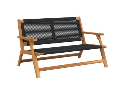 Zahradní nábytek Černá 122 x 78 x 73 cm Masivní akátové dřevo 367823