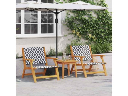 Zahradní nábytek 2 pcs Černá a bílá 67 x 78 x 73 cm 367830