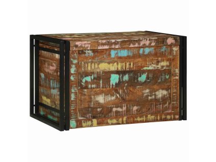 Úložná krabice Hnědá a černá 80 x 50 x 50 cm recyklované dřevo 4016746