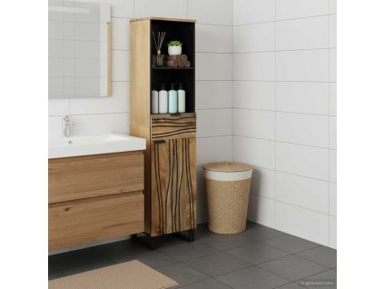 Skříňka pod umyvadlo Hnědá 38 x 33 x 160 cm Kompozitní dřevo 4017958