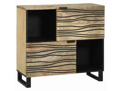 Komoda Hnědá 80 x 33 x 75 cm masivní mangovníkové dřevo 4017963