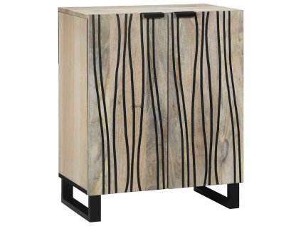Servírovací skříň Bílá 60 x 33,5 x 75 cm Masivní mangové dřevo 4017974