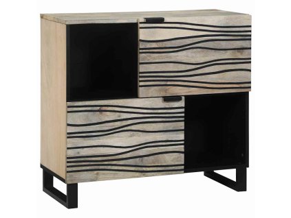 Komoda Bílá 80 x 33 x 75 cm masivní mangovníkové dřevo 4017999