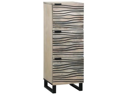 Skříně a regály na média Bílá a černá 40 x 33 x 110 cm 4018001