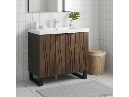 Skříňka pod umyvadlo s policí Vlašský ořech 62 x 33 x 58 cm 4018027
