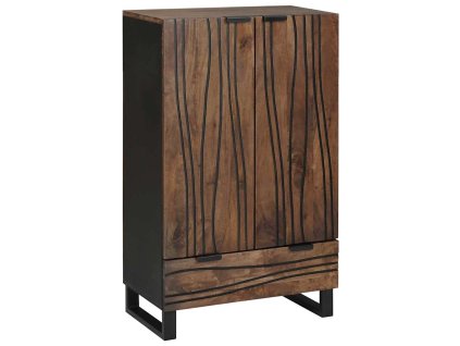 Vysoký skříň Hnědá 60 x 33 x 100 cm masivní mangovníkové dřevo 4018038