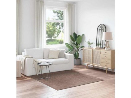 Protiskluzový Shaggy koberec Hnědá 160 x 160 cm PP 4019794