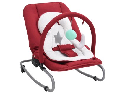 Dětské houpací lehátko červené ocel 10257