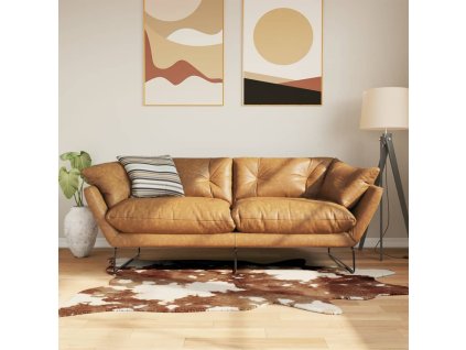 Koberec hnědý a bílý 120 x 170 cm kravský vzor protiskluzový 136624