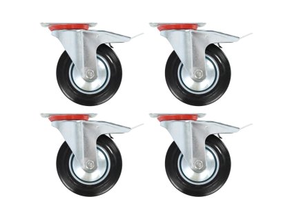 Otočná kolečka s dvojitou brzdou 4 ks 160 mm 143452