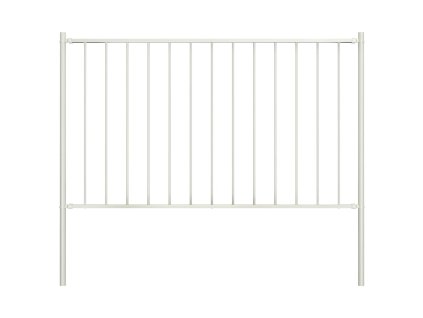 Plotový panel Woerden se sloupky ocelový 1,7x1 m bílý 145216