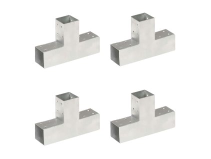 Trámová spojka 4 ks ve tvaru T pozinkovaný kov 71 x 71 mm 145456