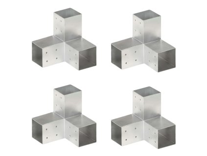 Trámová spojka 4 ks ve tvaru Y pozinkovaný kov 81 x 81 mm 145466