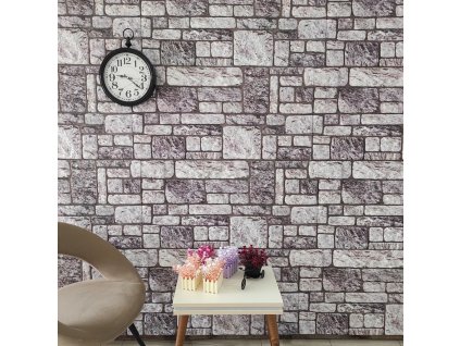 3D nástěnné panely design světle šedé cihly 10 ks EPS 149586