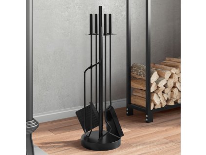 5dílná sada nářadí do krbu 18 x 66 cm ocel 156376