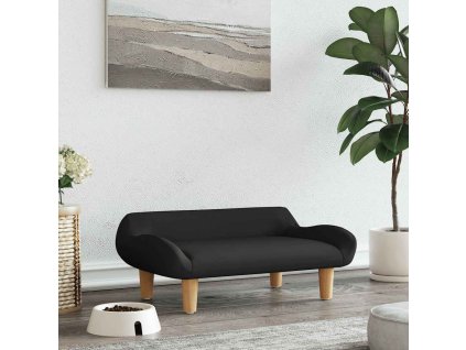 Pelíšek pro psy černý 70 x 40 x 24 cm textil 171950