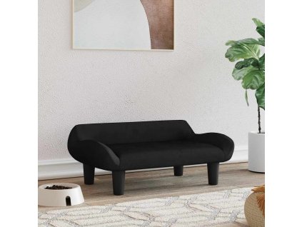 Pelíšek pro psy černý 70 x 40 x 24 cm samet 171955