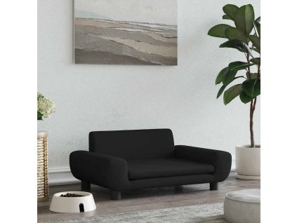 Pelíšek pro psy černý 70 x 45 x 33 cm samet 171992