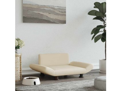 Pelíšek pro psy krémový 70 x 45 x 28 cm textil 171995