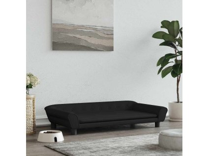 Pelíšek pro psy černý 100 x 50 x 21 cm samet 172009