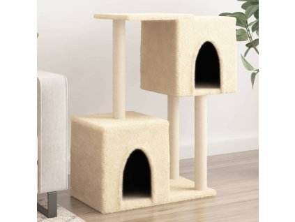 Škrabadlo pro kočky se sisalovými sloupky krémové 86 cm 172100