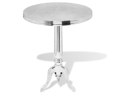 Odkládací stolek kulatý hliníkový stříbrný 243512