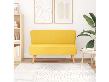Pohovka textil 117 x 55,5 x 77 cm žlutá 244074