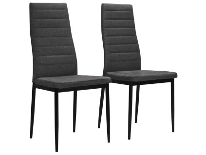 Jídelní židle 2 ks tmavě šedé textil 246179