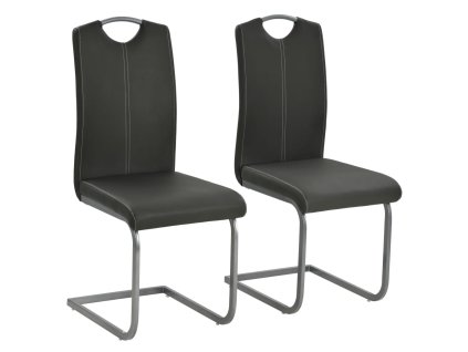 Konzolové jídelní židle 2 ks šedé umělá kůže 246191