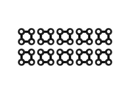 Spojovací díly k rohoži 10 ks guma černé 246612