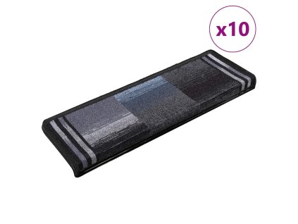 Nášlapy na schody samolepicí 10 ks 65x21x4 cm černošedé 149843