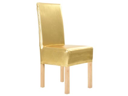 6 ks Hladké elastické potahy na židle zlaté 133558